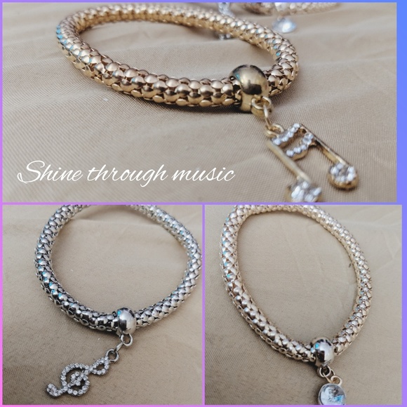 Trio of Life Stretchy Bracelets 🎵🧿♥️🦋 - Picture 4 of 8